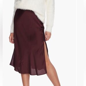 1. State midi slip skirt